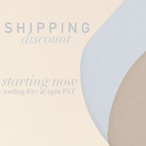Shipping Discount - ENDED!